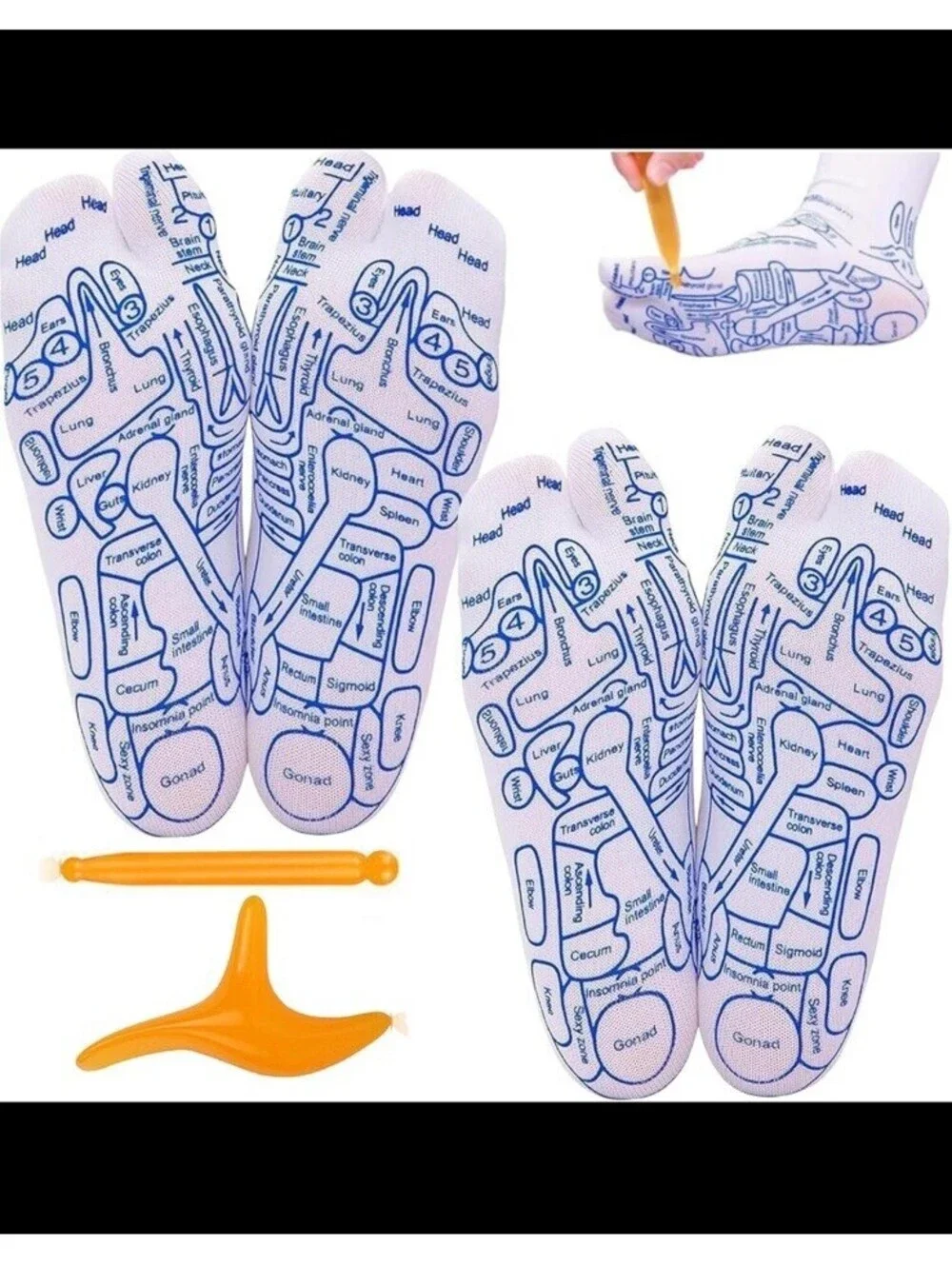 Acupressure Reflexology Socks With Trigger Point Massage Tool Foot Massage Sock